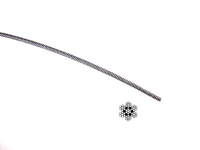 Stahlseil 2,5mm Edelstahl A4, 7x7 , Drahtseil, Edelstahlseil, Litze