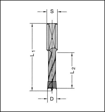 HM - Dübelbohrer D 4, 5, 6, 8, 9, 10, 12 x 40 x Schaft 8mm , Profi