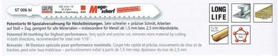 5 Stichsägeblätter 100/133mm Bimetall , M-Zahn , Megascharf , für Bosch