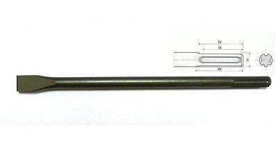 SDS Max - Flachmeißel 25 x 400mm , CrV-Stahl , von Rennsteig , Meißel