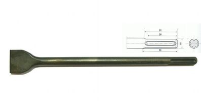 SDS Max - Spatmeißel 50 x 400mm , CrV-Stahl , von Rennsteig , Meißel