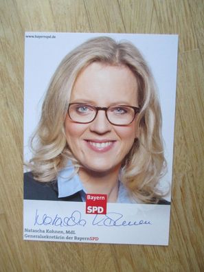 Bayern MdL SPD Generalsekretärin Natascha Kohnen - handsigniertes Autogramm!!!