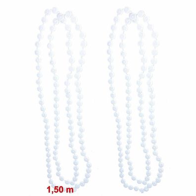 2 x Perlenkette 20er 30er Jahre 150cm Charleston Perlen Kette Fasching Party