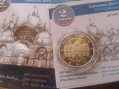Original 2 euro 2017 PP Italien 400 Jahre Basilika Sankt Markus Venedig St. Marco