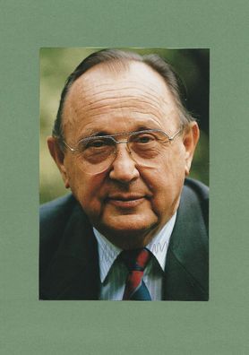 Hans-Dietrich Genscher ( Prager Botschaft 30.9.89) - persönlich signiertes 18x13cm Fo