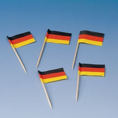 Deko-Picker-Flaggen "Deutschland" - 200 Stück