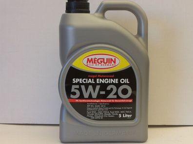 6,26€/ l Meguin Megol Special Engine Oil SAE 5W-20 5 L Chrysler MS-6395 ILSAC