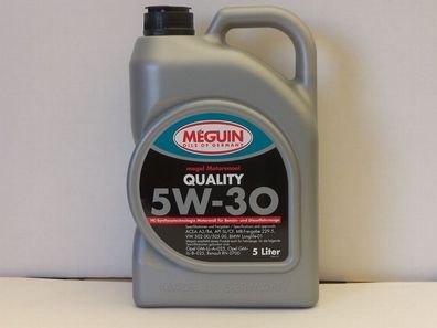 6,96€/ l Meguin Megol Quality 5W-30 5 Ltr A3/ B4 MB 229.5 BMW LL-01