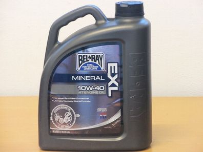 8,95€/ l Bel-Ray EXL 10W-40 4 Ltr mineralisches Premium Motoröl