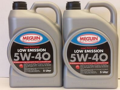6,58€/ l Meguin Megol Motorenöl Low Emission SAE 5W-40 2 x 5 L ACEA C3