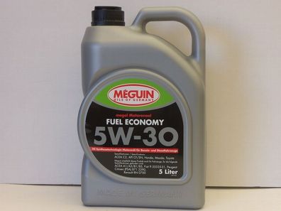 6,58€/ l Meguin Megol Fuel Economy SAE 5W-30 5 L ACEA C2