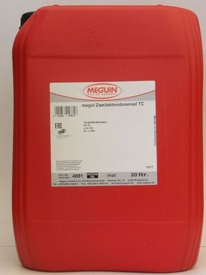 4,74€/ l Meguin Megol 2-Taktöl TC 20 L mineralisches Mischöl