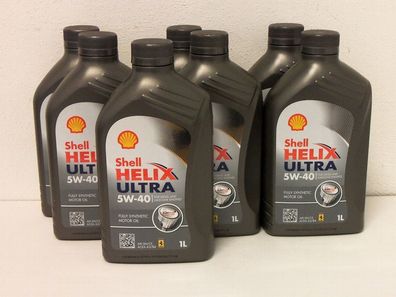 6,38€/ l Shell Helix Ultra 5W-40 7 x 1 Ltr Motoröl MB 229.5 226.5 BMW LL-01