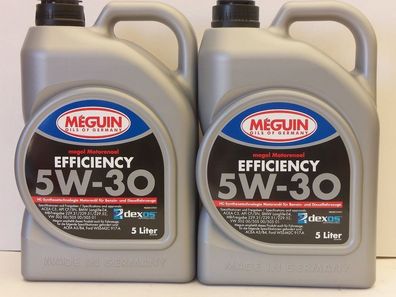 6,48€/ l Meguin Megol Motorenöl Efficiency SAE 5W-30 2 x 5 L MB 229.51 / 229.52