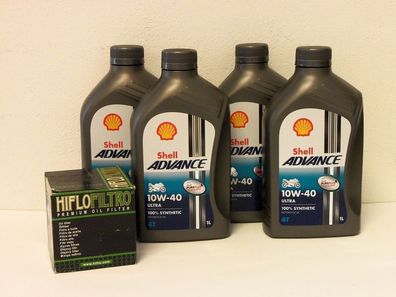 Shell Advance Ultra 4T 10W-40 / Ölfilter Suzuki GSF600 Bandit Bj 95 - 04