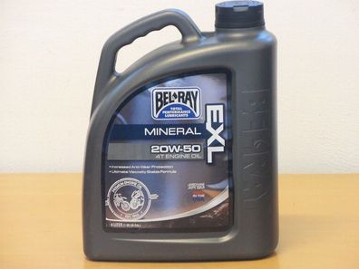 8,95€/ l Bel-Ray EXL 20W-50 4 Ltr mineralisches Premium Motoröl