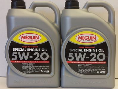 5,77€/ l Meguin Megol Special Engine Oil SAE 5W-20 10 L amerikan. / asiat. PKW