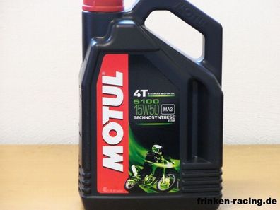 9,20€/ l Motul 5100 4T 15W-50 4 Ltr teilsyn Premium Motoröl