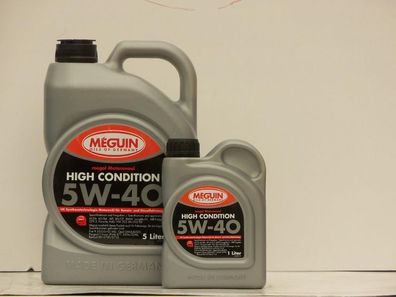 7,13€/ l Meguin Megol High Condition 5W-40 6 L MB 229.5 VW 50200 50500