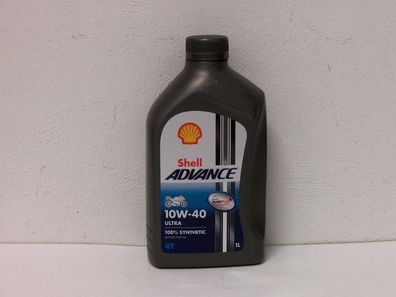 Shell Advance Ultra 4T 10W-40 1 Ltr fully syn 4-stroke oil