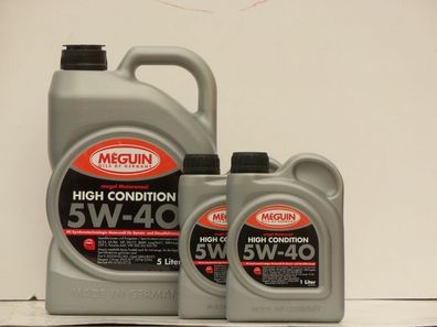 7,69€/ l Meguin Megol High Condition 5W-40 7 L MB 229.5 VW 50200 50500
