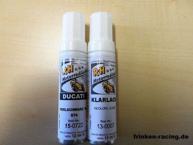 602,08€/l RH Lackstift Set Ducati perlschwarz ST4 ´00 2 x 12 ml