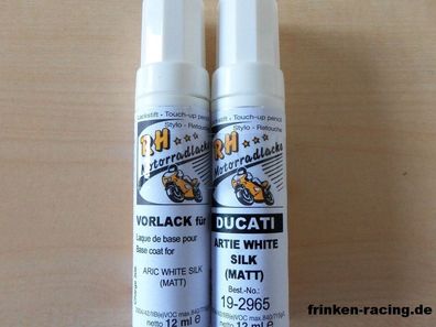 602,08€/l RH Lackstift Set Ducati Artic White Silk matt