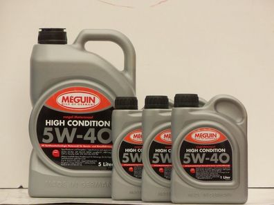 7,85€/ l Meguin Megol High Condition 5W-40 8 L MB 229.5 VW 50200 50500