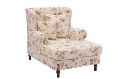 Mega-Sessel + 2x Zierkissen XXL Sessel Lounge Chair Relaxsessel florale Muster