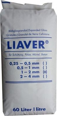 LIAVER 1-2mm 60l Blähglas (0.65€/1l)