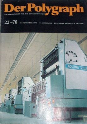 Der Polygraph Fachzeitschrift für die Druckindustrie 20.11.1978