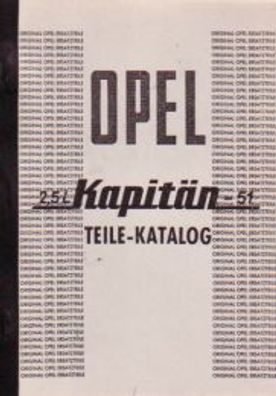 Ersatzteilkatalog Opel Kapitän 2,5 Ltr - 51, Auto, Oldtimer, Klassiker
