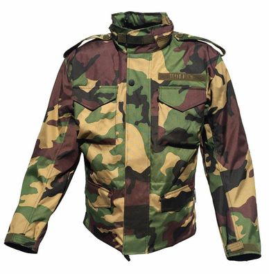 Textil Motorradjacke M65 Style Flecktarn - Camouflage, Army, Feldjacke, Woodland
