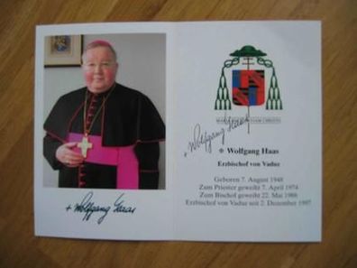 Erzbischof von Vaduz Wolfgang Haas - hands. Autogramm!!
