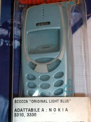 Ober- und Unterschale Nokia 3310,3330 original light blue