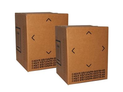 2x Gefahrgut Verpackung Fefco 0201 Karton Wellpappe 4 GV Typ 6/5 Gruppe III 8 kg