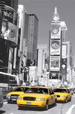 Fototapete TIMES SQUARE 115x175 cm Manhattan Yellow Cabs gelbeTaxis New York NYC