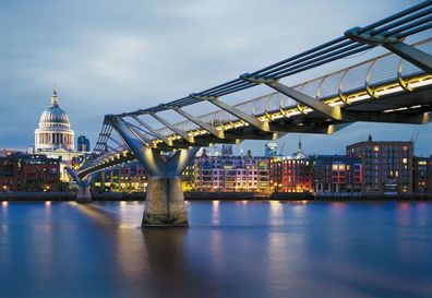 Fototapete Millenium BRIDGE 368x254 cm Brücke in London mit St. Pauls Kathedrale