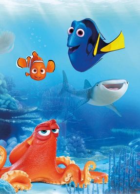 Fototapete Kindertapete DORIE + Freunde 184x254cm Disney Fisch findet Nemo, Dory