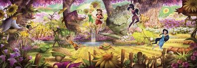 Fototapete Kindertapete Disney Fairies FOREST 368x127 Cartoon Feen Elfen Mädchen