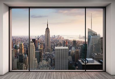 Fototapete Penthouse 368x254 New York, Loft in Manhattan, Empire State Skyline