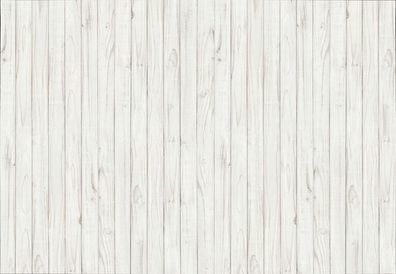 Fototapete WHITE WOODEN WALL 366x254 weiß gebeizte Holzwand, whitewashed Bretter