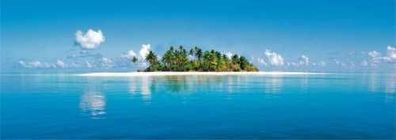 Fototapete Maledive ISLAND 366x127 Insel Palmen Südsee Meer Pazifik Ozean Strand