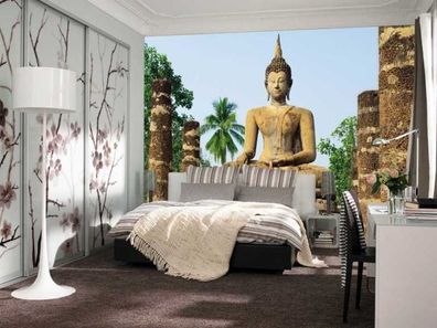 Fototapete Sukhothai 366x254 cm Buddha Tempel Asien China Thailand Temple Statue