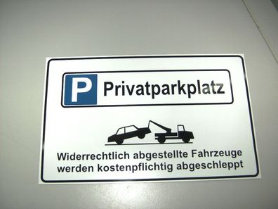 Parkplatz Privatparkplatz Schild/ Schilder mit Wunschtext oder eigener Autonummer