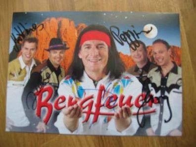 Volksmusikstars Bergfeuer - handsignierte Autogramme!