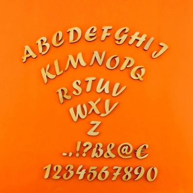 Buchstaben und Zahlen aus Holz Kinderzimmer Basteln ABC Türschild 21mm Forte
