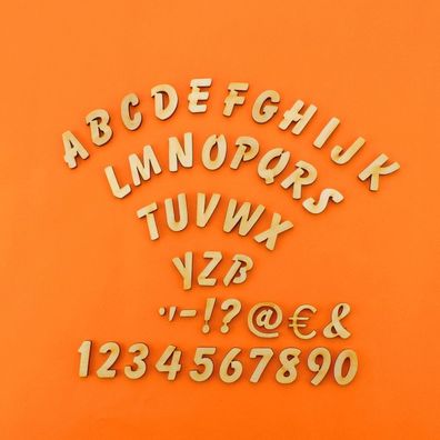 Zahlen und Buchstaben aus Holz für Kinderzimmer Basteln Türschild 21mm Balloon