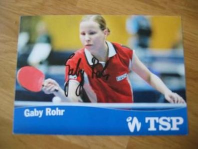 Tischtennis-Star Gaby Rohr - handsigniertes Autogramm