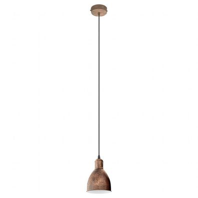 Pendelleuchte Kupfer Antik Ø16cm E27 Lampe Decke Hängeleuchte Vintage